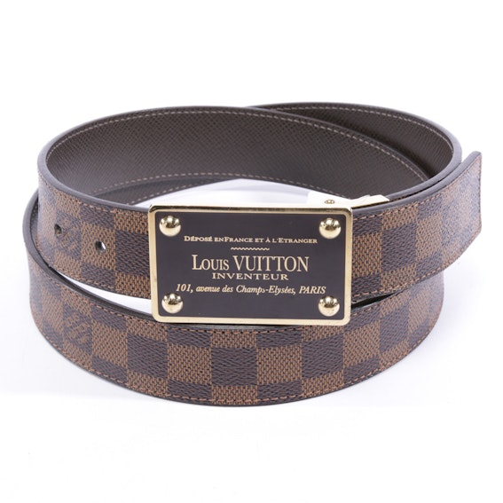 Cloth belt Louis Vuitton Brown size S International in Cloth