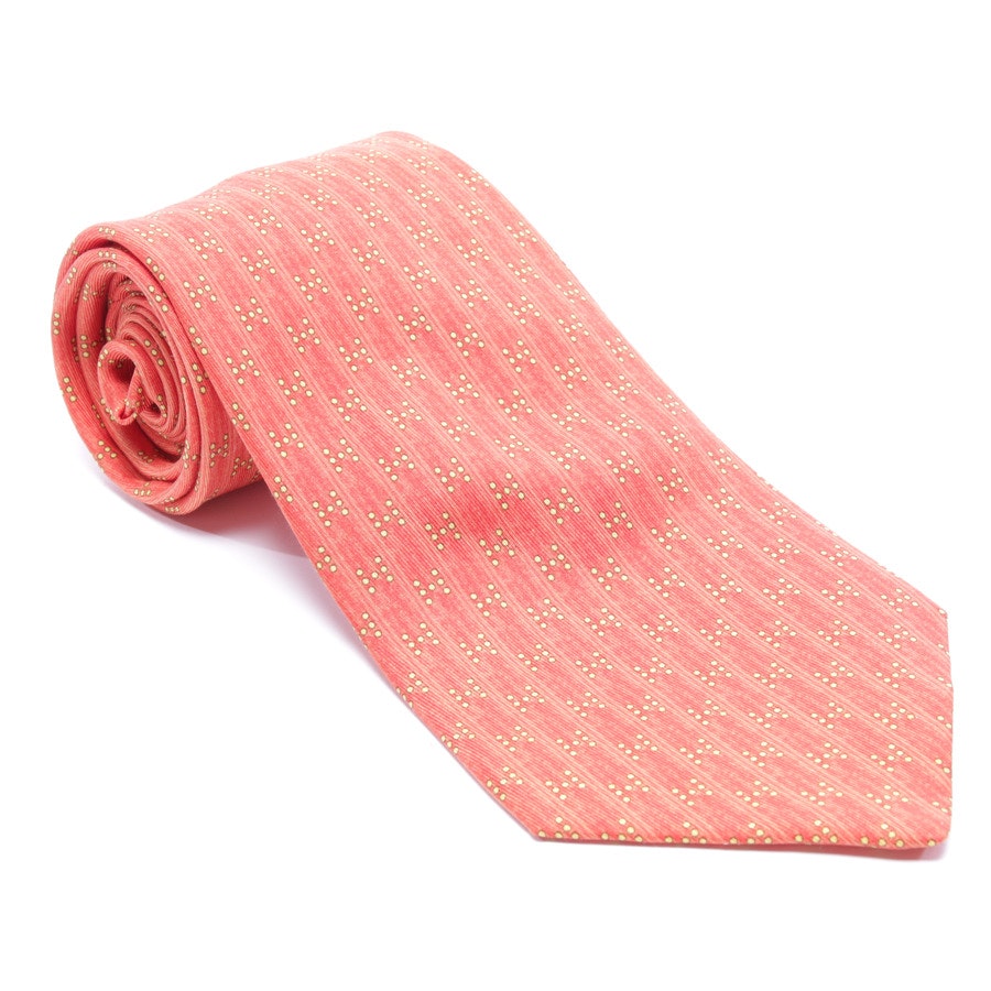 Silk Tie from Hermès in Orangered and Yellow