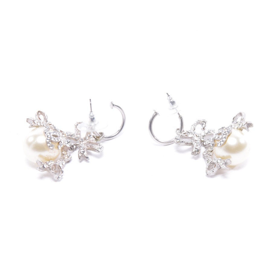 Earrings from Chanel in Silver and Ivory