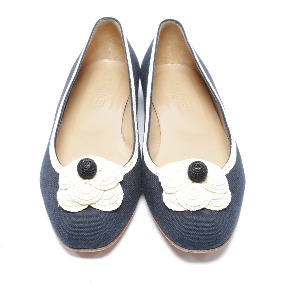 Ballet Flats from Chanel in Navy and Ivory size 39,5 EUR