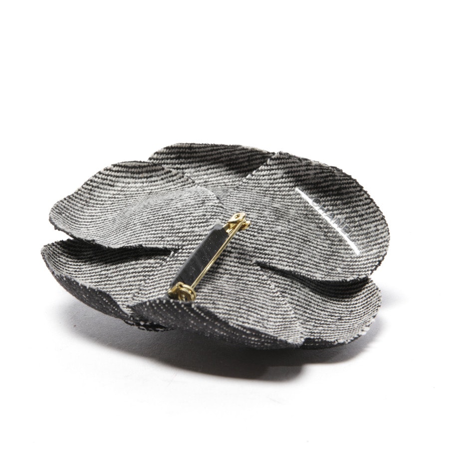 Brooch from Chanel in Anthracite Flower Brosche