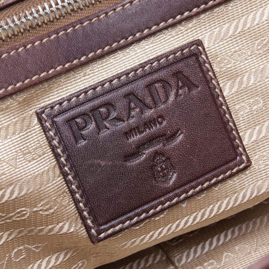 Shoulder Bag from Prada in Tan and Dark brown