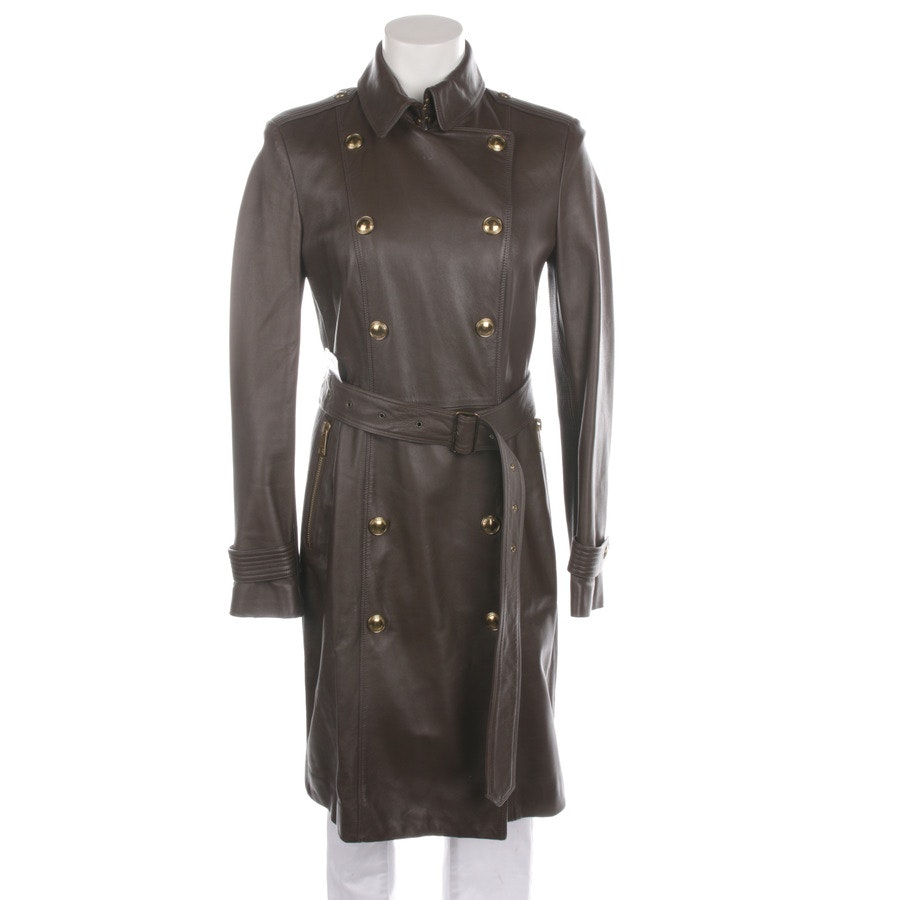 Leather Coat from Burberry in Cognac size 34 UK 8
