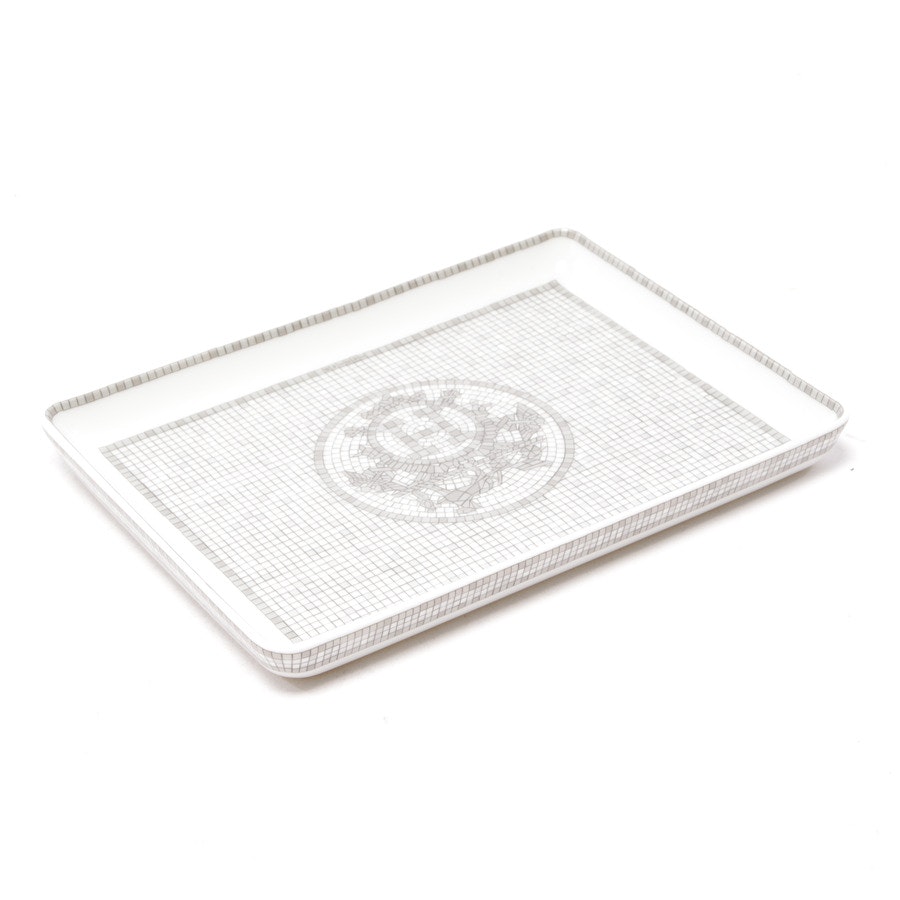 Tray from Hermès in White and Lightgray