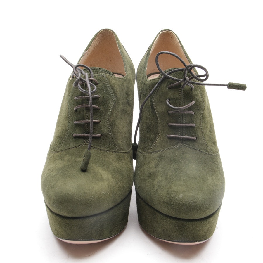High Heels from Prada in Darkgreen size 38,5 EUR New