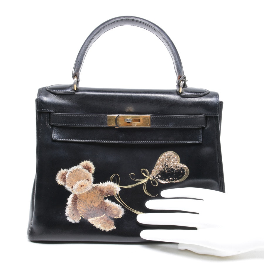 Handbag from Hermès in Black Kelly Bag 28