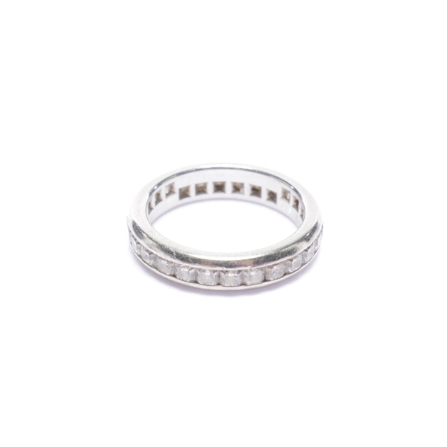 Bild 1 von Diamant-Ring von Tiffany & Co Gr. 47 Lucida Platinum Diamond Wedding Band Ring | Vite EnVogue