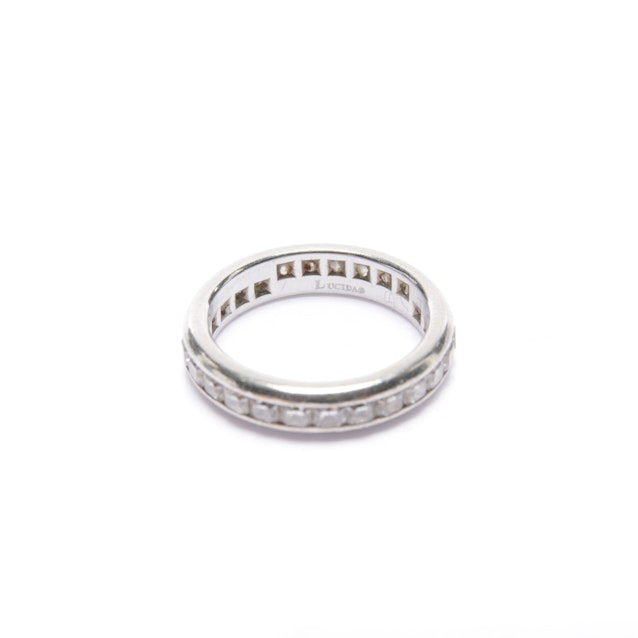 Diamant-Ring von Tiffany & Co Gr. 47 Lucida Platinum Diamond Wedding Band Ring | Vite EnVogue