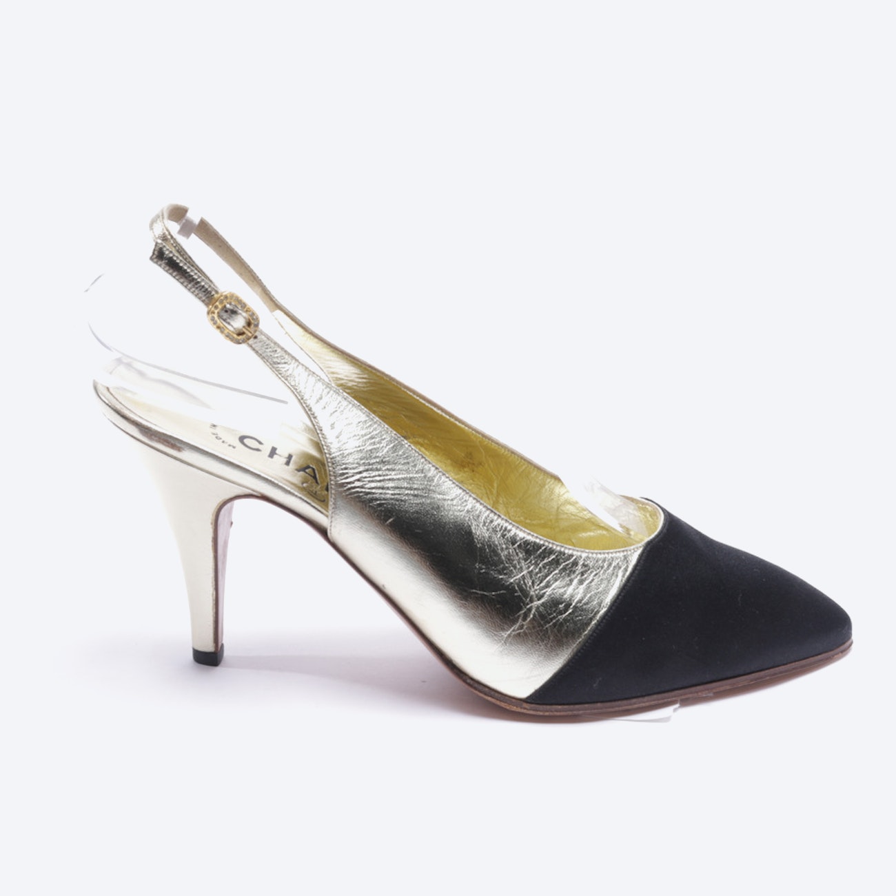 Image 1 of Slingbacks from Chanel in Gold and Black size 38 EUR New | Vite EnVogue