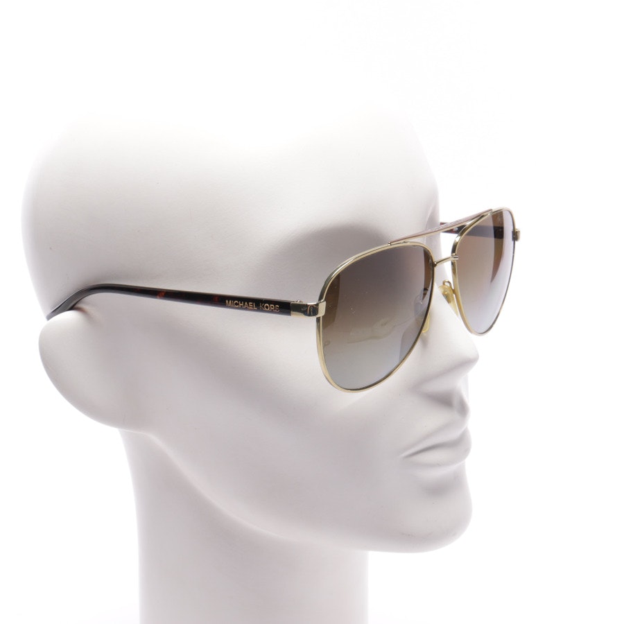 Sonnenbrille von Michael Kors in Gold und Braun 1044T5