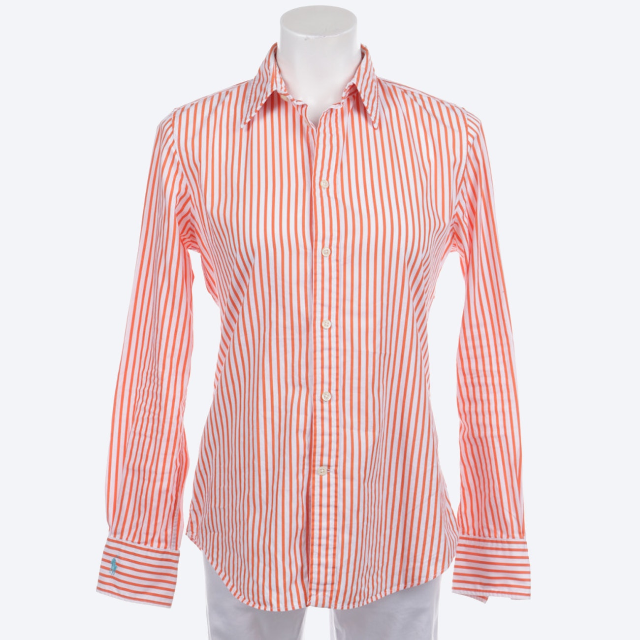 Bild 1 von Bluse von Polo Ralph Lauren in Orange Rot und Weiß Gr. 40 US 10 | Vite EnVogue
