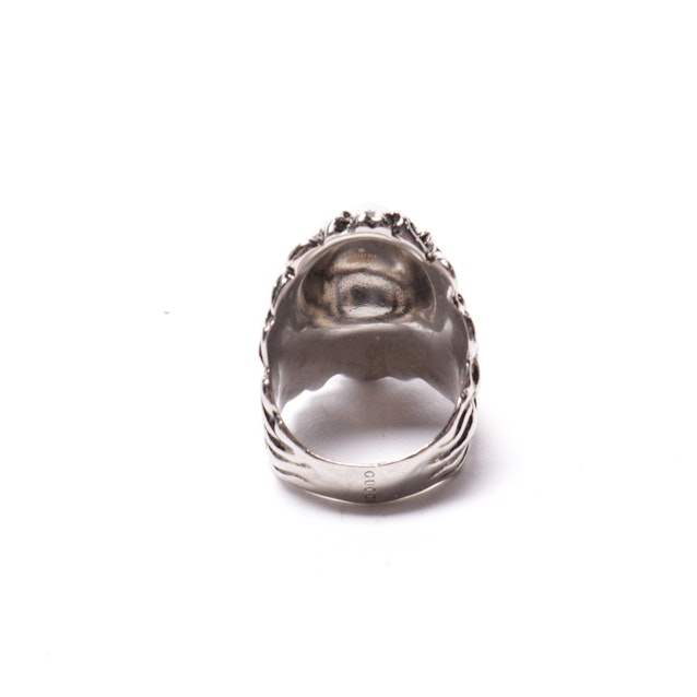 Ring von Gucci in Silber und Weiß Gr. 59 | Vite EnVogue