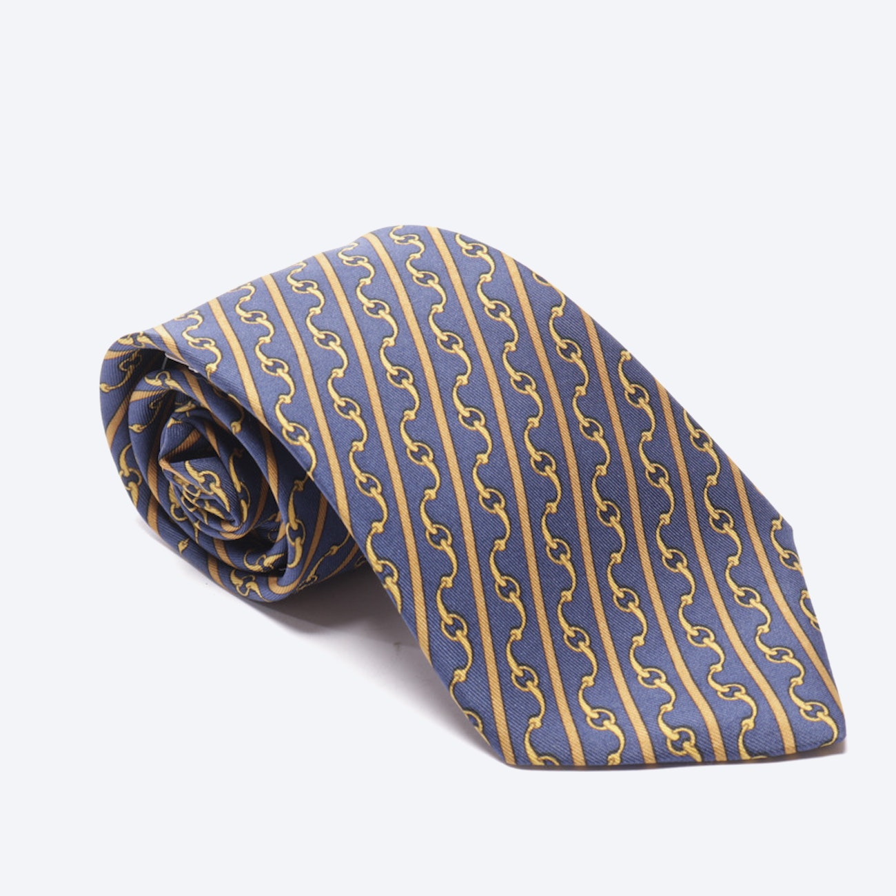Image 1 of Silk Tie from Hermès in Darkblue and Gold | Vite EnVogue
