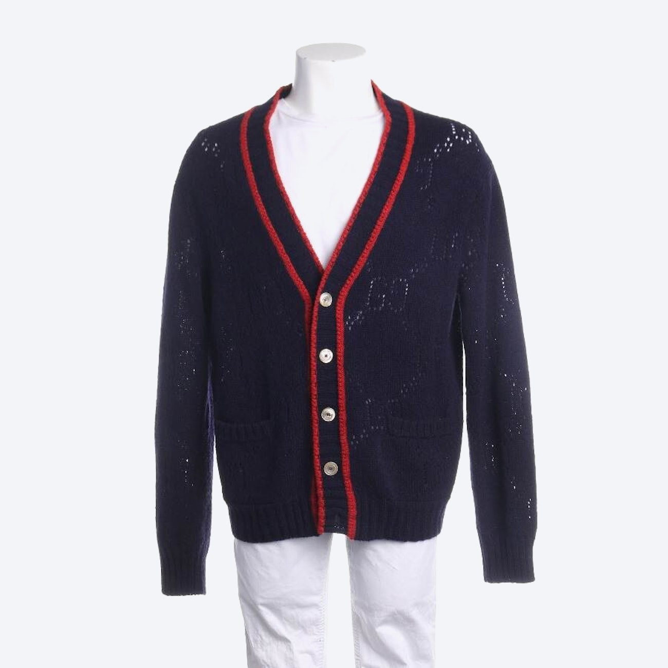 Image 1 of Wool Cardigan in M in color Blue | Vite EnVogue