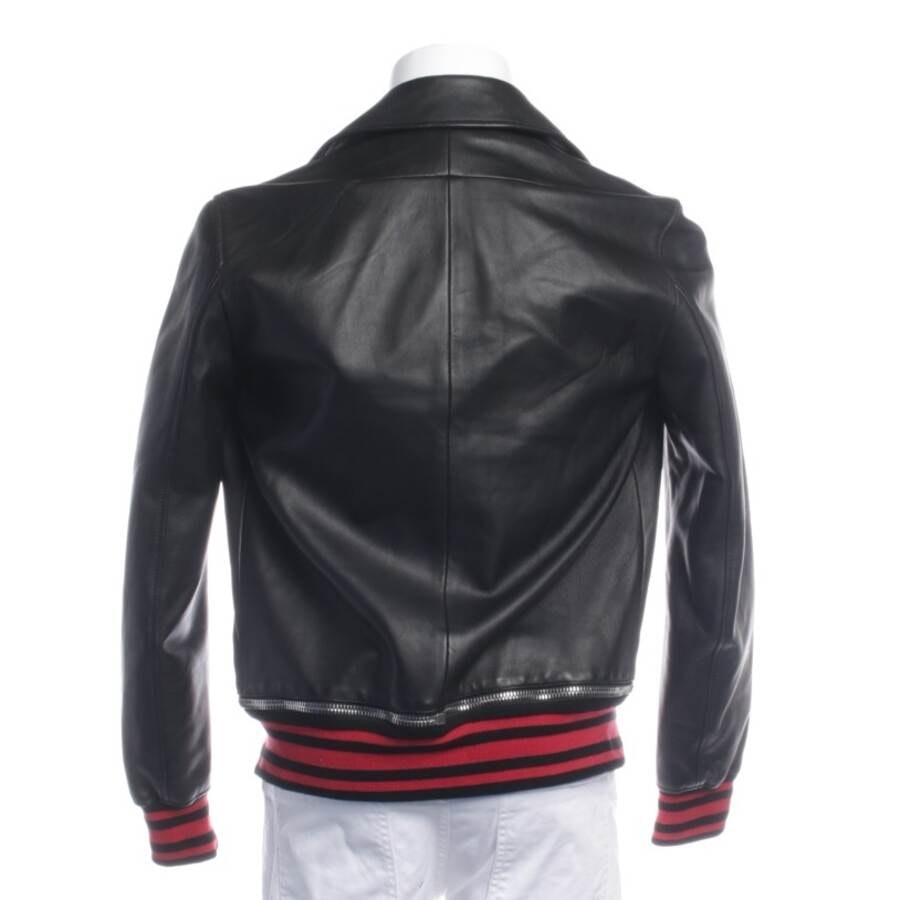 RED LEATHER BOMBER VARSITY JACKET