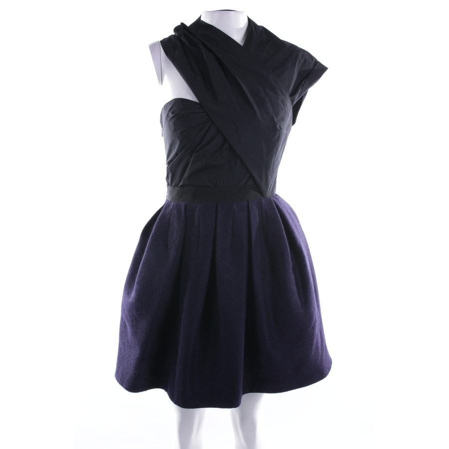 Kleid von Carven in Schwarz und Blau Gr. 34 FR 36