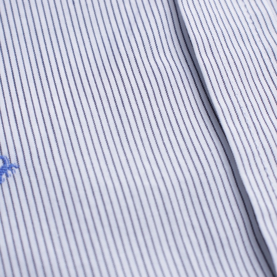 Freizeithemd von Aglini in Weiß und Blau Gr. 44