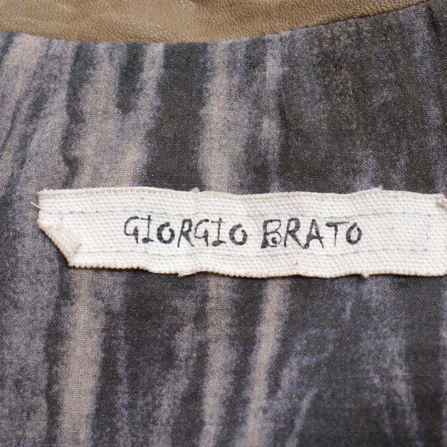 Lederjacke von Giorgio Brato in Dunkles Khaki Gr. 56