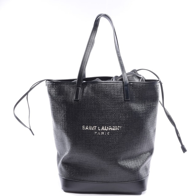 Image 1 of shoulder / messenger bag from Saint Laurent in Black Linen Canvas Teddy Shopping Bag | Vite EnVogue