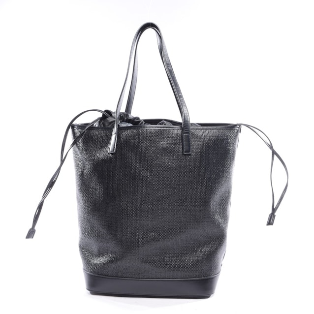 shoulder / messenger bag from Saint Laurent in Black Linen Canvas Teddy Shopping Bag | Vite EnVogue