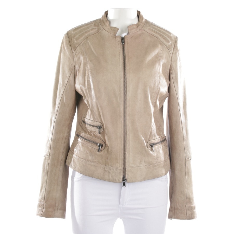 beige motorcycle jacket