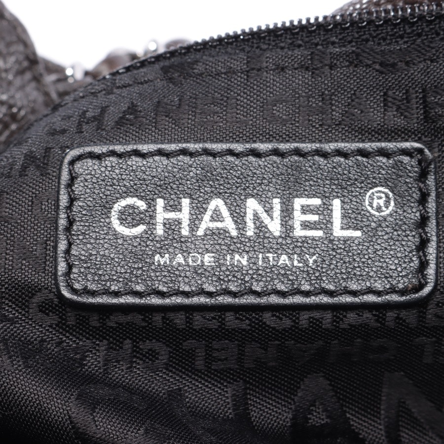 shoulder / messenger bag from Chanel in Dark brown Large Front Logo Hobo