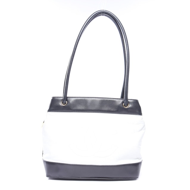Image 1 of shoulder / messenger bag from Chanel in Black and Snow Front Logo Bicolor Zip Tote | Vite EnVogue