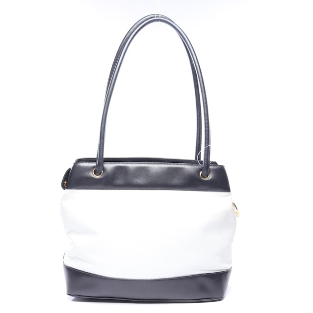 shoulder / messenger bag from Chanel in Black and Snow Front Logo Bicolor Zip Tote | Vite EnVogue