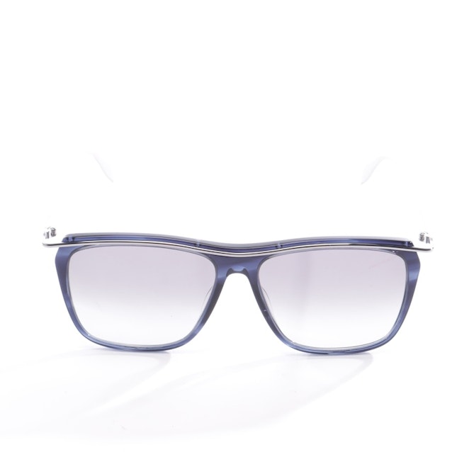 Bild 1 von Sonnenbrille von Alexander McQueen in Dunkelblau und Silber AM0143S Neu | Vite EnVogue