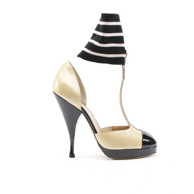 Image 1 of High Heels from Chanel in Gold and Black size 37,5 EUR | Vite EnVogue