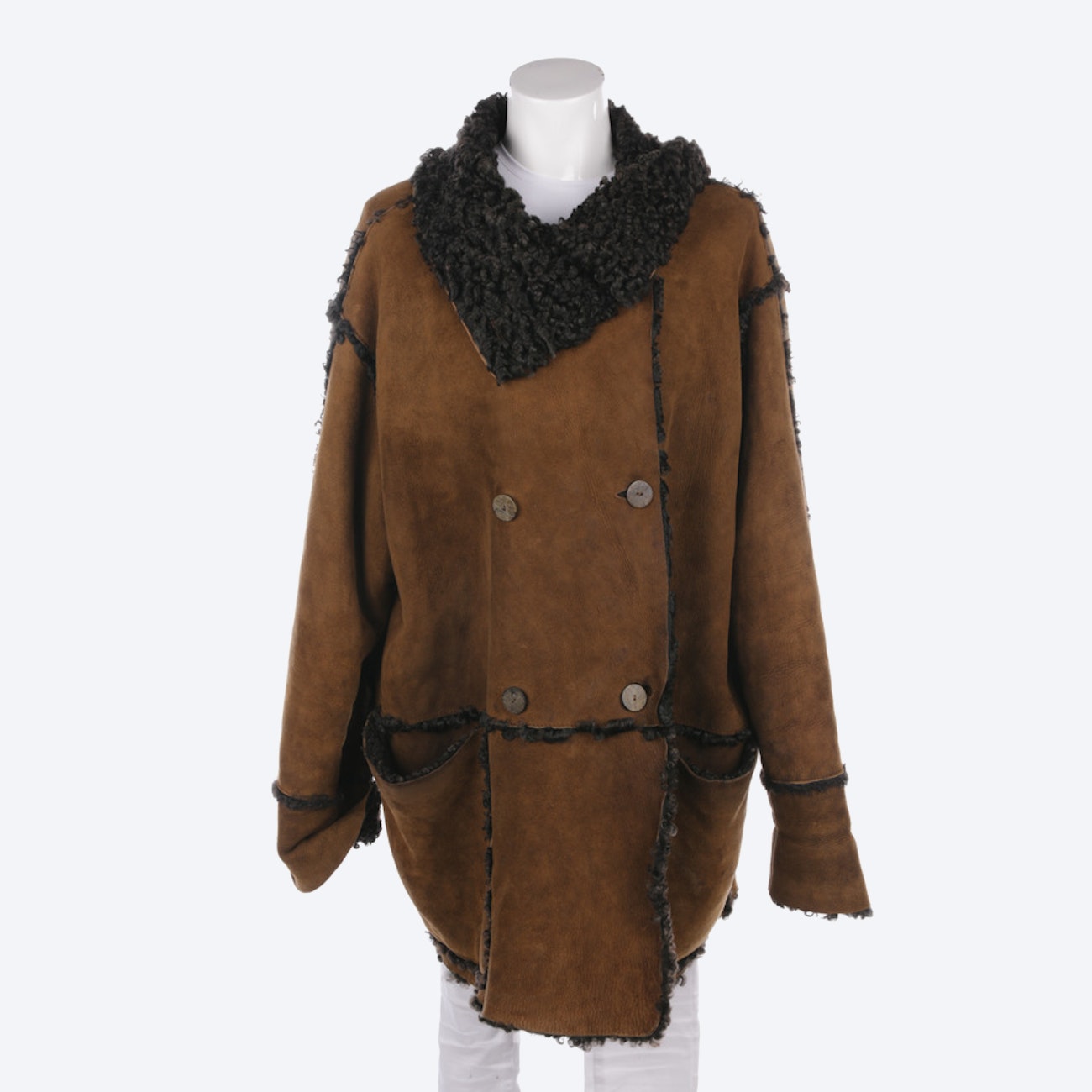 Image 1 of Sheepskin Coat in 42 in color Brown | Vite EnVogue