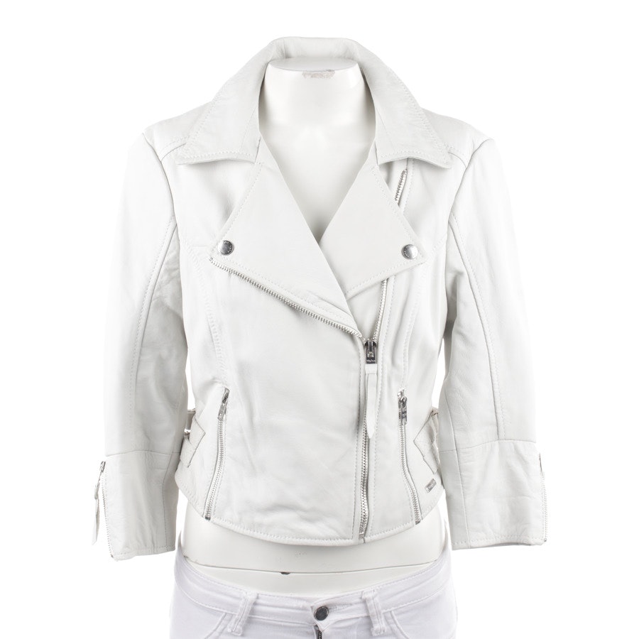 womens white biker jacket