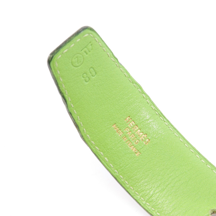 Belt from Hermès in White and Green size 80 cm
